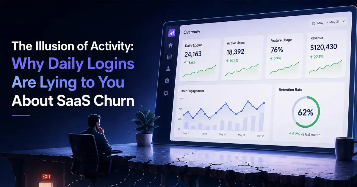 The Illusion of Activity Why Daily Logins Are Lying to You About SaaS Churn Blog by Orangefox.io