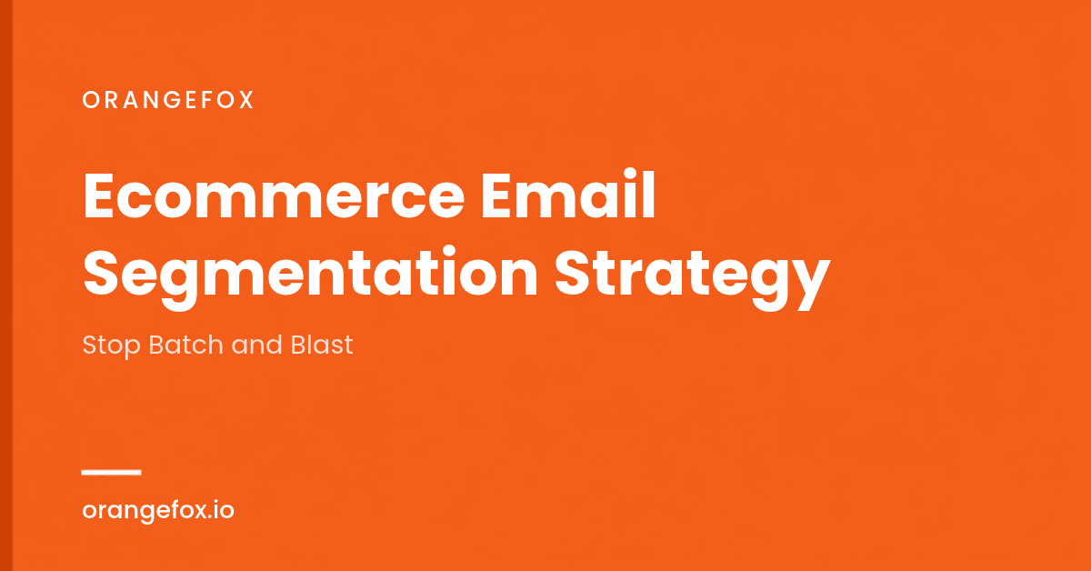 ecommerce email segmentation strategy blog by Orangefox.io